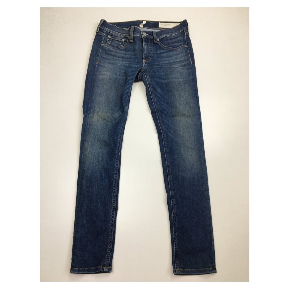 RAG & BONE Rae Wash 5 Pocket Logo Hardware Ankle Skinny Denim Jeans
